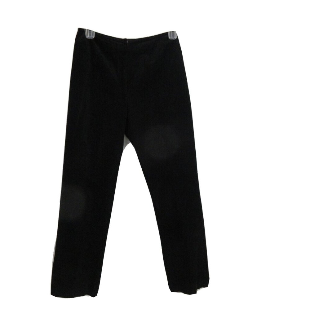 Yvonne Marie Pants Size 8 Genuine Leather Black Suede Lined Straight Leg